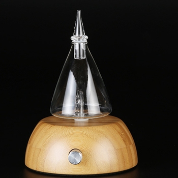 Glass Reservoir Nebulizing Pure Essential Oil Aromatherapy Diffuser,Auto Shut Off/ Led Light Aroma Humidifier for Home Office Eu